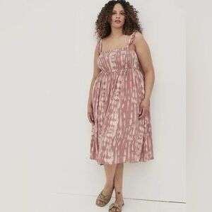 Torrid Pink Tie-Dye Midi Dress